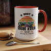 Personalized Best Mom Ever Custom Family 2-5 Persons Accent Coffee Mug (11, 15oz)